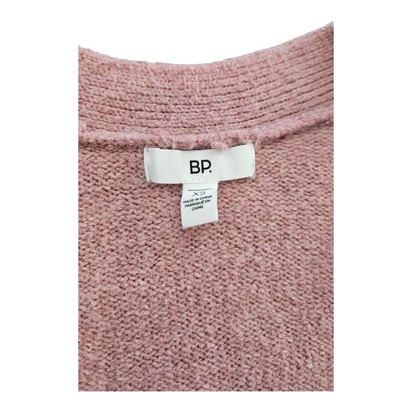 BP XS Pink Knit Button Up Long Sleeve Cardigan *flawed* - Picture 3 of 8